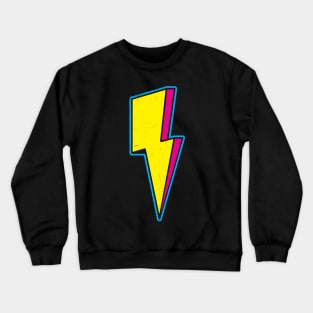 Retro 3D Lightning Bolt Crewneck Sweatshirt